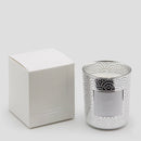 Candela color Argento Specchiato Lavorato