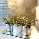 Confezione 10 Rami Bacche Oro