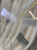 Orologio di Lusso Marmorizzato con Foglia Oro - 60 cm  (Made in Italy)