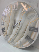 Orologio di Lusso Marmorizzato con Foglia Oro - 60 cm  (Made in Italy)