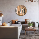 Specchio di Lusso 70 cm con Bianco, Oro, Cristalli, Brillanti e Ardesia (Made in Italy)