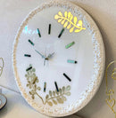 Orologio di Lusso Marmorizzato con Cristalli e Foglia Oro - 60 cm  (Made in Italy)