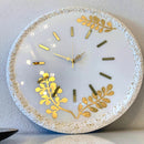 Orologio di Lusso Marmorizzato con Cristalli e Foglia Oro - 60 cm  (Made in Italy)