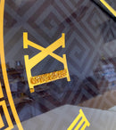 Orologio di Lusso con Greca. Nero, Oro e Brillanti - 90cm  (Made in Italy)