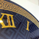 Orologio di Lusso con Greca. Nero, Oro e Brillanti - 90cm  (Made in Italy)