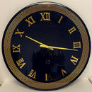 Orologio di Lusso con Greca. Nero, Oro e Brillanti - 90cm  (Made in Italy)