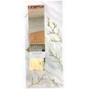 Specchio di Lusso 160 cm con Coralli Oro  e Cristalli Bianchi (Made in Italy)