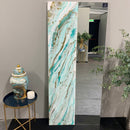 Specchio di Lusso 160x70 Bianco Lucido Marmorizzato Tiffany e Oro (Made in Italy)