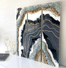 Tris di Quadri di Lusso con Cristalli e Brillanti 90 cm  (Made in Italy)