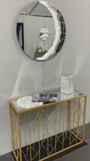 Specchio di Lusso 70 cm con Nero, Bianco e Oro (Made in Italy)