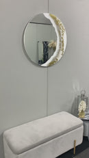 Specchio di Lusso 70 cm con Bianco e Oro (Made in Italy)