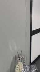 Tavolino 40x40 MOON Nero Lucido, Bianco e Oro (Made in Italy)