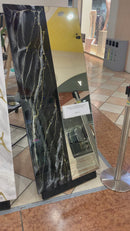 Specchio di Lusso 160x70 con marmorizzazione lucida Nero, Oro e Bianco (Made in Italy)