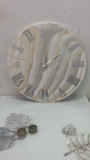 Orologio di Lusso Marmorizzato con Foglia Oro - 60 cm  (Made in Italy)