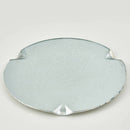 Vassoio Vetro Argento Rotondo