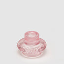 Porta Candela Vetro Rosa