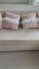 Coppia di Cuscini Piume - Cipria e Oro [mod. 3]