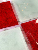 4 Piattini Decorativi Perle Cristallo Quadrato