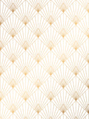 Quadro Ventaglio di Cleopatra - Bianco e Oro 100x75