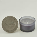 Candela Vetro e Cemento color Ardesia con 3 Stoppini