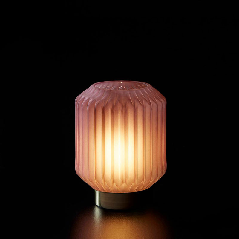 Lampada a Batterie  in Vetro SOFFIATO Satinato Fuxia [M]