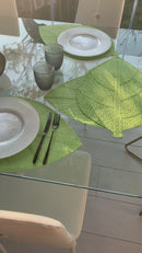 4 Tovagliette Foglia Verde