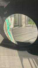 Specchio di Lusso 70 cm con Bianco, Oro, Cristalli, Brillanti e Tiffany (Made in Italy)