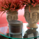 Candela Vetro e Cemento color Ardesia con 3 Stoppini