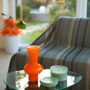 Candela Vetro e Cemento color Salvia con 3 Stoppini