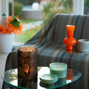 Candela Vetro e Cemento color Salvia con 3 Stoppini