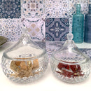 Coppia di Coppe in Cristallo Trasparente Lavorato