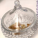 Coppia di Coppe in Cristallo Trasparente Lavorato