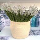 Cesto in Cotone Sabbia 26 cm con bordo lavorato