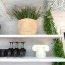 Cesto in Cotone Sabbia 26 cm con bordo lavorato