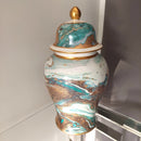 Giara Marmorizzato Oro, Bianco e Tiffany