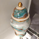 Giara Marmorizzato Oro, Bianco e Tiffany