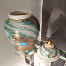 Giara Marmorizzato Oro, Bianco e Tiffany