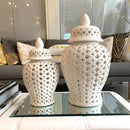 Giara in Ceramica Bianca con Coperchio - Edizione Limitata