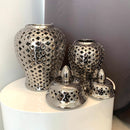 Giara in Ceramica Argento con Coperchio - Edizione Limitata