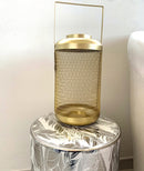 Lanterna in Ferro Battuto verniciato Oro