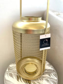 Lanterna in Ferro Battuto verniciato Oro