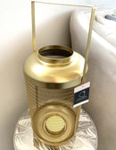 Lanterna in Ferro Battuto verniciato Oro