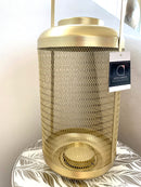 Lanterna in Ferro Battuto verniciato Oro