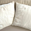 Coppia di Cuscini in Raso Bianco Ricamato