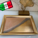 Vassoio Rettangolare Perla, Foglia Oro e Argento (Made in Italy)