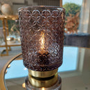 Lampada a Batterie in Vetro SOFFIATO Fumè