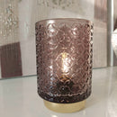 Lampada a Batterie in Vetro SOFFIATO Fumè