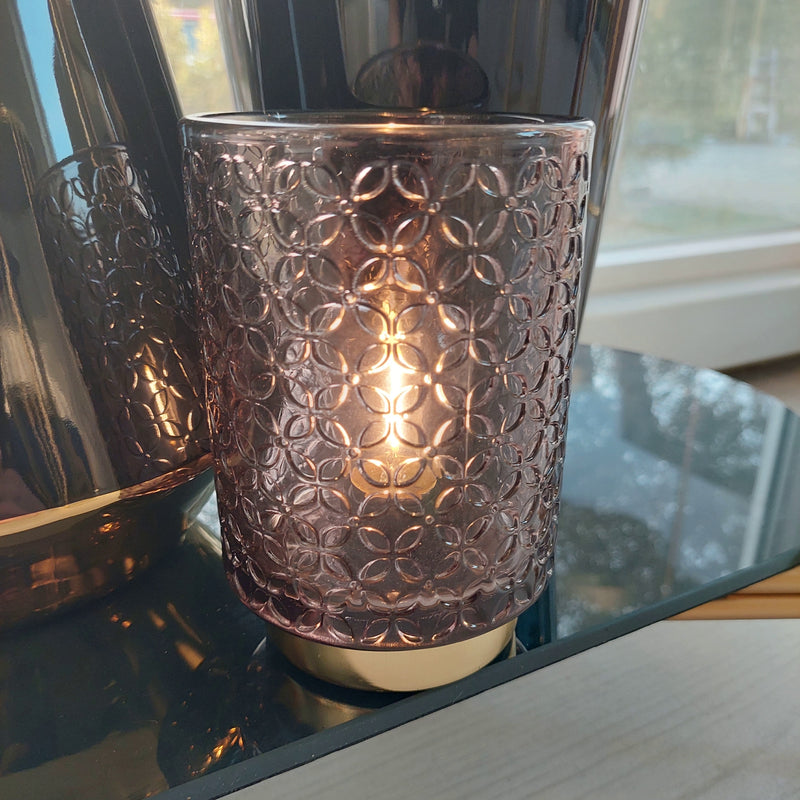 Lampada a Batterie in Vetro SOFFIATO Fumè