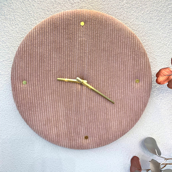 Orologio Vellutino Rosa a Coste con dettagli Oro