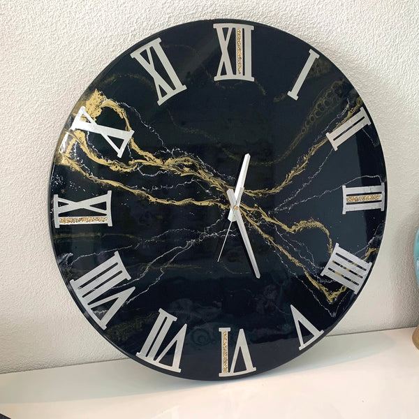 Orologio di Lusso Nero, Oro e Argento - 58cm  (Made in Italy)